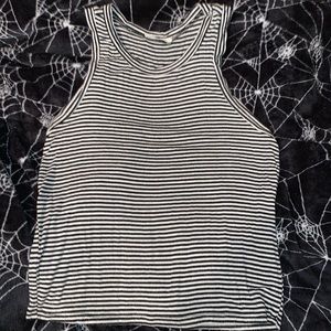 Black and white stripped tank top